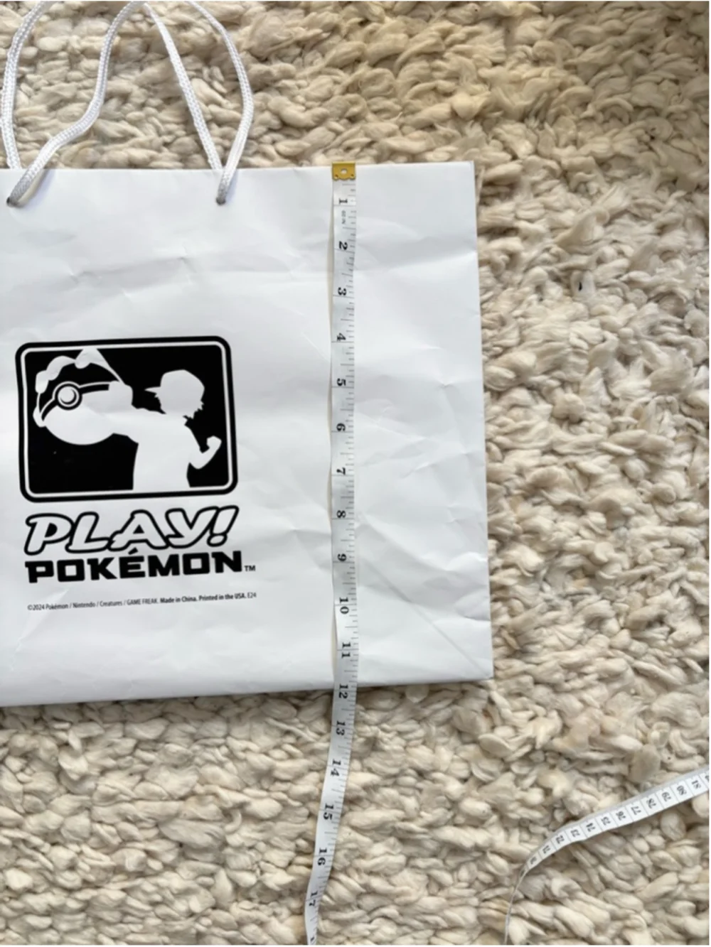 Pokemon Paper Shopping Bag White One Size unisex